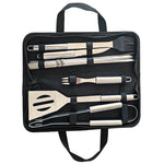 Stainless Steel BBQ Grill Tool Kit 25 PCS Set: Brush, Clip, Fork, Shovel, Knife, Sticks, for Picnic Camping Barbeque Cooking Grilling