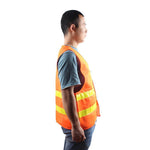 15 Pieces Orange Oxford Reflective Vest Car Traffic Safety Warning Vest Orange One Size Fits All