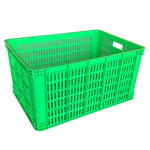 Large Square Plastic Basket Turnover Basket Factory Plastic Frame Turnover Box Express Basket 610 * 420 * 260 (green)