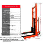 1t 1.6m Manual Forklift Lifting Hydraulic Lifting Truck Stacking Truck Lifting Forklift Lift