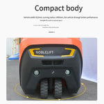 Electric Forklift Three Fulcrum Four Wheel Counterweight Electric Lift Stacker Load 1.2 t, Rise 3 Meters