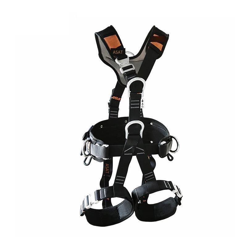 Safety Belt Black One Size Fits All Wider Half Body Harness for Mountaineering Fire Rescuing