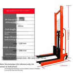 0.5t 1.6m Manual Forklift Hydraulic Lifting Truck Stacking Truck Lifting Forklift