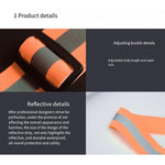 Safety Straps Reflective Safety Vest High Visibility Adjustable Elastic Strap for Running Jogging Cycling Walking in Night - Orange