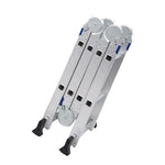 2.8m Multifunctional Folding Ladder Aluminum Alloy Thickened Miter Ladder Telescopic Lift Loft Engineering Ladder Multifunctional Joint Ladder 4 * 2 2.8m
