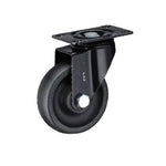4 Inch Plate Swivel Caster Wheels 4Pcs Flat Bottom Heavy Duty Universal wheel Movable Black High-Temperature Resistant Nylon Casters - 4Pcs