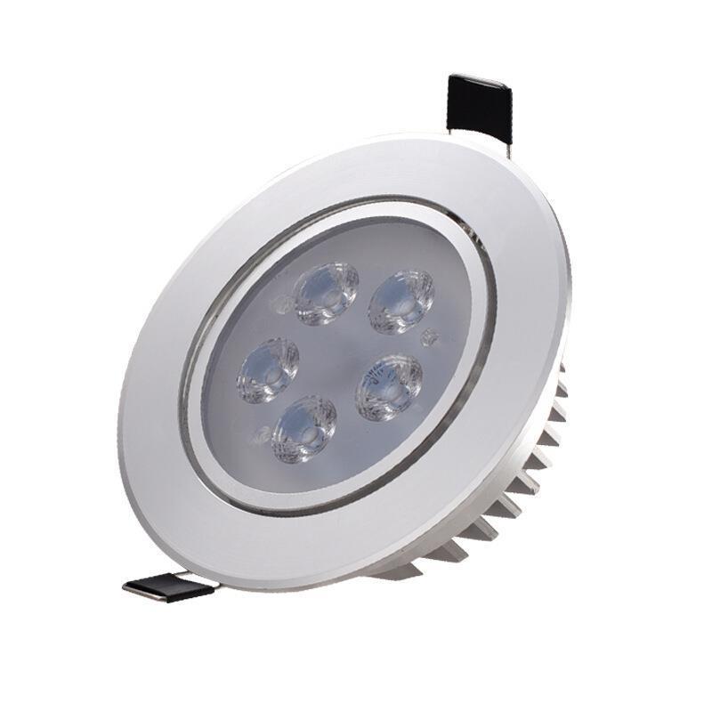 Led Spotlight Light Embedded Small Spotlight, Sky Lantern 3w, Opening 50-60mm, Bright Silver Surface White Light 6500k (sunflower)