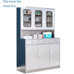 201 Stainless Steel Medicine Cabinet Three Bucket Three Door Western Tool Storage Instrument Display YYS-BXG-061