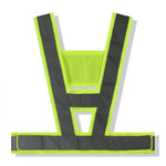 Vest Reflective Vest Safety Vest Traffic Warning Suit Reflective Vest Breathable V-shaped Reflective Fluorescent Yellow Free Size