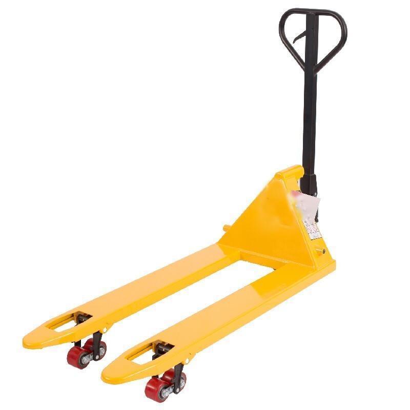 5t Pallet Forklift Hydraulic Truck Manual Forklift With Nylon Wheel Length 1200mm, Outer Width 685mm, Inner Width 365mm