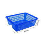 Square Screen Rectangular Plastic Square Screen Sorting Distribution Basket Plastic Basket Vegetable Basket Kitchen Storage Basket Fruit Drainage Basket Blue 406 * 312 * 118mm