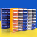 6 Pieces Modular Plastic Parts Cabinet Drawer Type Component Box Material Box Drawer Type Storage Box Parts Box 220 * 108 * 55 mm
