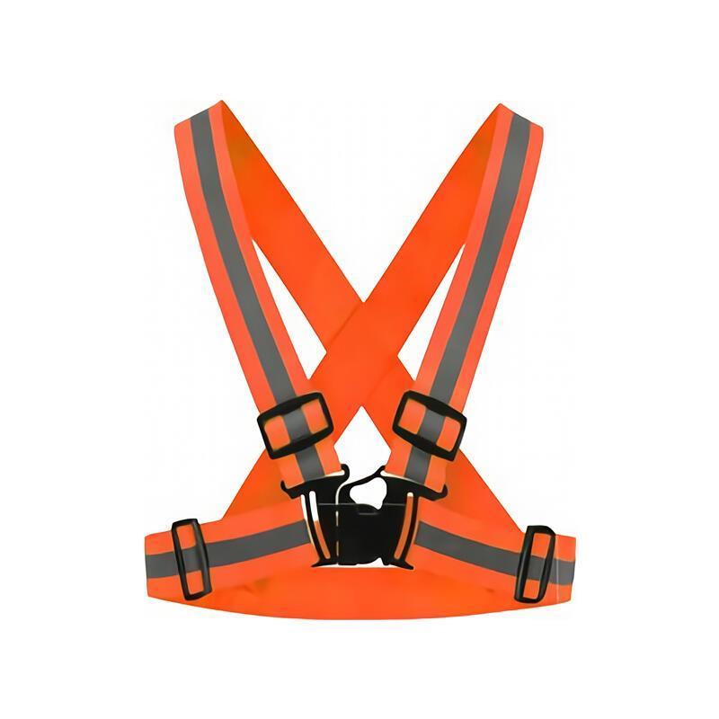 15 Pieces Fluorescent Orange Reflective Vest High Elastic Imported Yarn Elastic Band