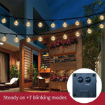 Solar Lamp LED Small Color Lamp Bubble Decorative Lamp Outdoor Waterproof Courtyard Lamp Room External Tree Lamp Festival Atmosphere Lamp String Lamp