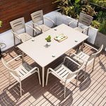 70cm Nordic Outdoor Aluminum Alloy Tables And Chairs Garden Villa Rainproof And Rust Terrace Simple Tables And Chairs 4 + 1