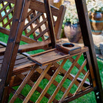 Swing Outdoor Courtyard Solid Wood Rocking Chair Villa Terrace Hanging Chair Anti-corrosion Wooden Swing Double Hanging Chair Hammock