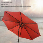 Outdoor Sunshade Outdoor Sunshade Outdoor Terrace Garden Outdoor Umbrella Solar LED Light Stall Umbrella Large Sun Umbrella