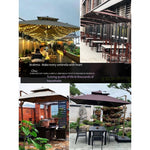 Outdoor Sunshade Umbrella Outdoor Large Garden Courtyard Umbrella Balcony Umbrella Square Stall Large Solar Umbrella Space Aluminum Square 3x4m