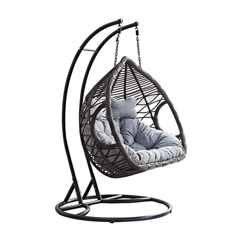 Double Basket Rattan Chair Hanging Chair Household Hammock Indoor Bird's Nest Balcony Swing Courtyard Outdoor Net Red Cradle Chair Double Single Pole