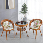 Rattan Chair Three Pieces Set Balcony Table And Chair Five Piece Set Outdoor Leisure Courtyard Combination Living Room High Back Table Coffee