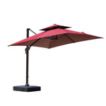 Household Courtyard Roman Umbrella Outdoor Sunshade Umbrella Garden Umbrella Milk Tea Shop Coffee Shop Outdoor Stall Umbrella Square 2.5 M