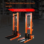 Manual Hydraulic Stacker Hydraulic Forklift 0.5t 500kg Rise 1.6m Hand Push Handling Lift Pallet Lift Stacking