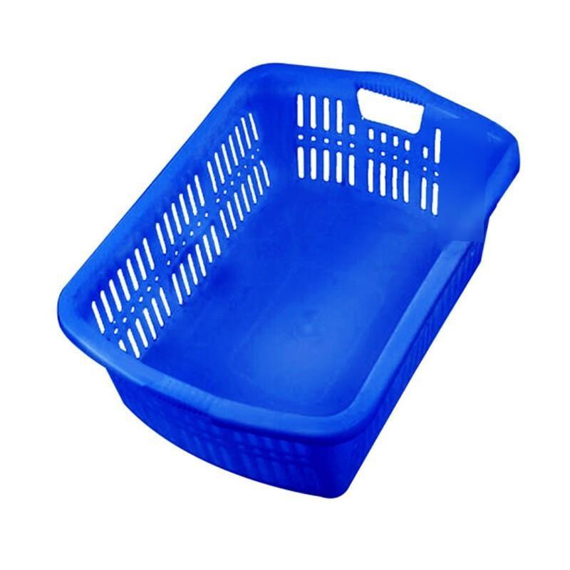 Plastic Basket Blue 570 * 415 * 180 mm, Blue Basket Bathroom Storage Bins for Shelf