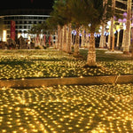 LED Fishing Net Lights Color Lights Flashing Lights String Lights Stars All Over The Sky 24v Low-voltage Solar Lawn Courtyard Lights Outdoor 2m × 3m