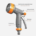 30m Flower Watering Hose Water Nozzle Household High-pressure Water Car Washing Artifact Garden Watering Vegetable Six Branch Set Pulley Car Type