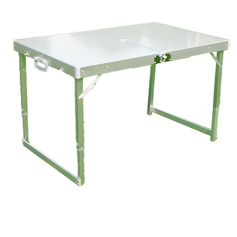 Outdoor Tables And Chairs Aluminum Alloy Folding Portable Barbecue Exhibition Industry Stalls Self Driving Picnics Mahjong Car Single With Holes (excluding Stools)