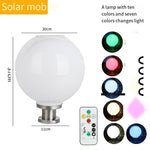 Solar Lamp Spherical Wall Lamp Outdoor Column Head Lamp Gate Column Courtyard Lamp Waterproof Garden Villa LED Wall Head Lamp Decoration Night Lamp