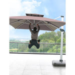 Outdoor Sunshade Umbrella Large Sun Roman Courtyard Terrace Garden Large Square Security Guard Post