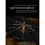 Outdoor Courtyard Table And Chair Sunshade Umbrella Large Terrace Villa Garden Square Leisure Combination Luxury 3.5m Square + 180kg Base