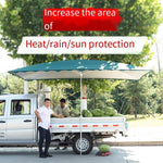 Beach Umbrella Sunshade Large Outdoor Stall Commercial Canopy Rectangular Square Large Folding Stall Umbrella Red