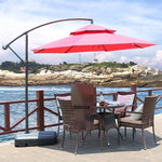 Outdoor Tables And Chairs Balcony Courtyard Milk Tea Shop Coffee Iron Art Furniture Umbrella Outdoor Garden Leisure Combination Rattan Chair 35 Piece Set