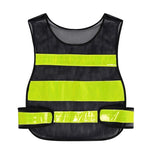 Black Mesh Reflective Vest Construction Site Safety Suit Traffic Back Traffic Duty Warning Suit Road Administration Vest