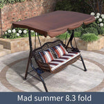 Outdoor Furniture Leisure Hanging Basket Swing Courtyard Cradle Balcony Hanging Chair Balcony Hammock Indoor Hanging Basket Hanging Chair Ice Coffee Swing Including Mat