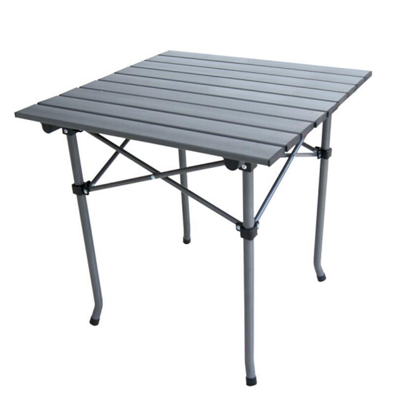 Outdoor Folding Table And Chair Set Portable Picnic Barbecue Table And Chair Set Blue Five Piece Set