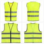 ECVV Reflective Safety Vest High Visibility Breathable Vest with 2-inch Reflective Strips for Construction Sanitation Worker Emergency L Size Fluore