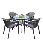 Outdoor Leisure Tables Chairs Dining Chairs Coffee Milk Tea Armchair Outdoor Iron Art, Outdoor Balcony Courtyard Furniture Single Chair