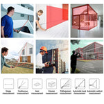 ECVV Laser Distance Meter Range Finder Portable Handle Digital Laser Measure Tool Tape Measure Area Volume Auto Level Auto Height with Bubble Level