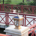 Outdoor Waterproof European Style Landscape Lamp Courtyard Layout Decoration Solar Rechargeable Battery Induction LED Lamp Column Head Lamp