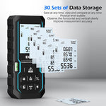 ECVV Laser Distance Meter Range Finder Portable Handle Digital Laser Measure Tool Tape Measure Area Volume Auto Level Auto Height with Bubble Level