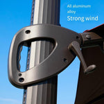 Outdoor Sunshade Courtyard Umbrella Solar Led With Light Sun Umbrella Luxurious Solar Umbrella Round 3.5 m Light Bar Hanging Umbrella