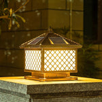 Wall Column Head Lamp Solar Energy Outdoor Courtyard Lamp Waterproof Outdoor Door Column Lamp Garden Villa Gate Household Lamp