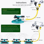 Garden Sprinkler 360 Degree Automatic Rotation Sprinkler Lawn Watering Sprinkler Roof Cooling Automatic Sprinkler Watering Vegetable Irrigation Sprinkler