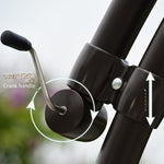 Outdoor Sunshade 3m Large Sunshade Outdoor Leisure Courtyard Umbrella Sentry Box Security Banana Umbrella Roman Umbrella Folded Round Edge 3.5m