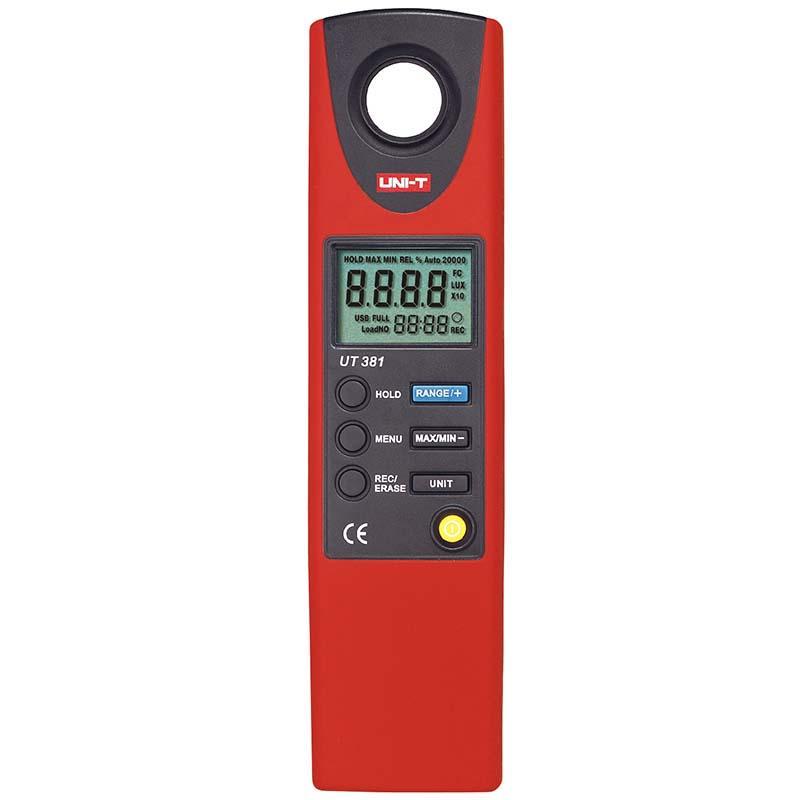 UNI-T Digital Light Meter Professional Photometer Illuminance Measurement LCD Auto Range LUX/FC Luminometer Lux Meter UT381