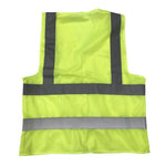 10 Pieces Yellow Reflective Vest Construction Warning Clothing Safety Protection Reflective Clothing Gray Two Horizontal Two Vertical Reflective Strip