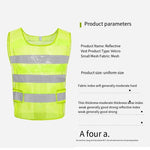 Reflective Vest Reflective Vest Fluorescent Mesh Safety Warning Environmental Sanitation Construction Site Duty Riding Vest Silver Highlight Automobile Traffic Suit Safety Suit Fluorescent Yellow Net